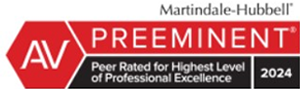 Martindale-Hubbell | AV Preeminent | Peer Rated For Highest Level Of Professional Excellence | 2024