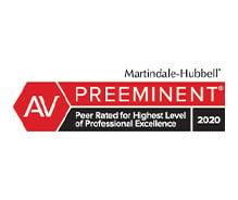 Martindale-Hubbell AV Preeminent Peer Rated for Highest Level of Professional Excellence 2020